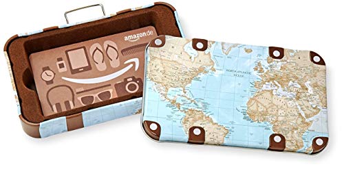 Amazon.de Geschenkkarte in Geschenkbox (Reisekoffer)