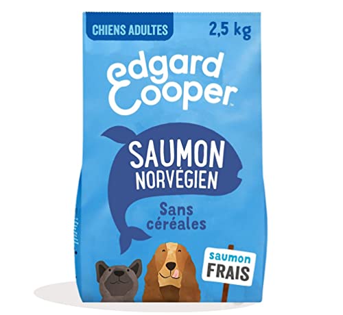 Edgard & Cooper Trockenfutter für Hunde und Erwachsene, ohne Getreide, natürliches Futter, 2,5 kg, frischer Lachs, hypoallergen, gesunde und leckere Ernährung, hochwertiges Eiweiß