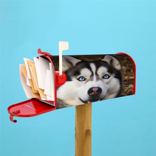 Briefkastenabdeckungen mit dummen Husky-Hunden, magnetisch, Standardgröße, wasserdicht, für Zuhause, Garten, Hof, 45,7 x 53,3 cm, 64,8 x 53,3 cm