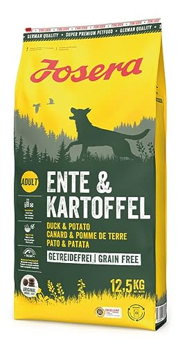 Josera Ente & Kartoffel | 1 x 12,5 kg | Trockenfutter für Hunde | Getreidefrei | Für ausgewachsene Hunde mittlerer und großer Rassen