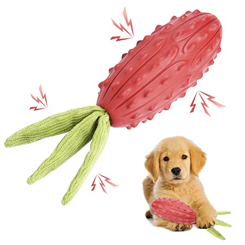 OmeHoin Interaktives Kauspielzeug für aggressive Kauer, langlebiges Quietschspielzeug aus Gummi für große, mittelgroße Hunde für Langeweile