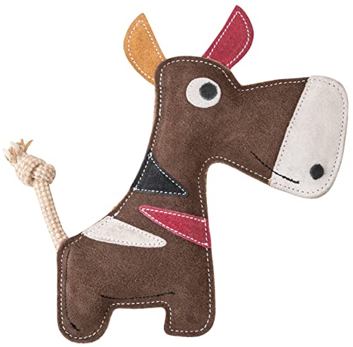 Schnüffelfreunde Hundespielzeug - Zerrspielzeug Karl - Bulle mit Zerrseil - Spielzeug für Hunde aus Leder