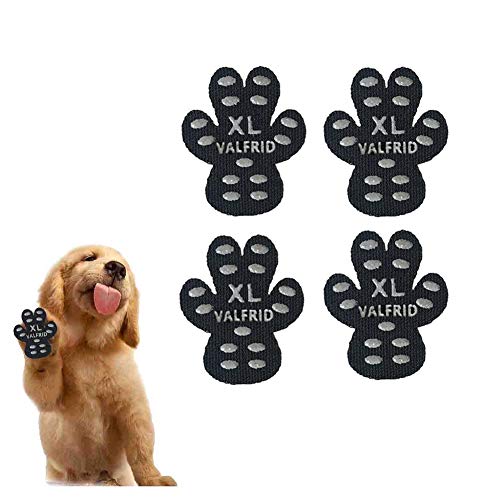 VALFRID Anti-Rutsch Pfotenschutz für Hunde 24 Stücke,Selbstklebende Silikon-Gel Beständig rutschfest Traktion Hund Schuhe Hundeschuhe Hundesocken Ersetzen XL