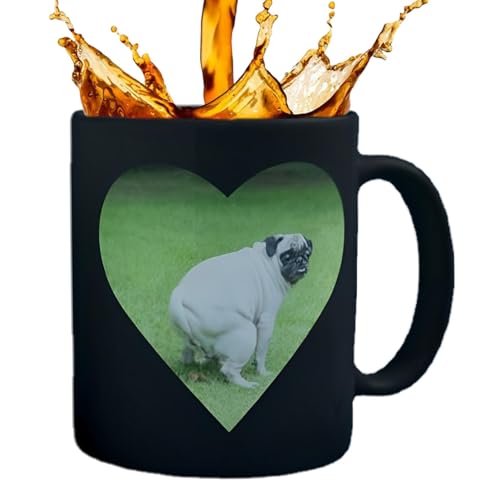Hudhowks Hundebecher lustig - Poop Dog Butt Wassertasse Teetasse | Kaffeetasse mit großem Fassungsvermögen, süße Tassen, Geschenke für Hundeliebhaber, Teetasse, Hundetasse, Weihnachts