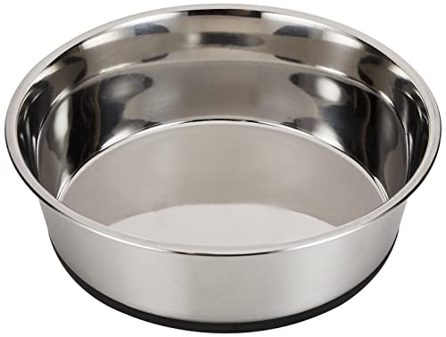 Kerbl Hundenapf Edelstahl, Hundefressnapf Wassernapf, rutschfest, 2800 ml
