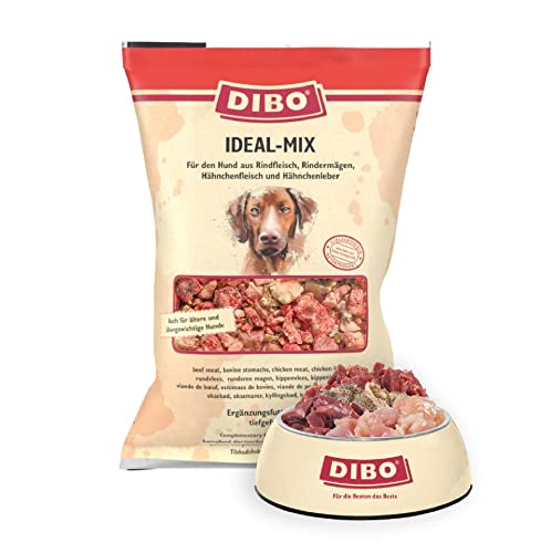 DIBO Ideal-Mix, 3 x 2.000g-Beutel, Tiefkühlfutter, gesunde, natürliche Ernährung für Hunde, Hundefutter, Barf, B.A.R.F.