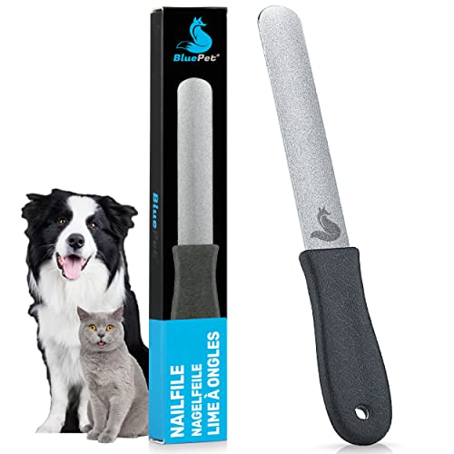 BluePet® 12 cm Krallenfeile Nagelfeile zur Entfernung scharfer Kanten & optimalen Krallenpflege für Hunde, Katzen & Kleintiere (1x Fein)