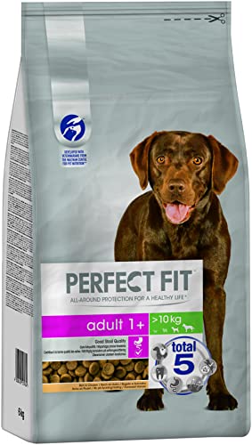 Perfect Fit Adult 1+ Trockenfutter für mittelgroße und große Hunde (10 kg), 6kg (1 Beutel) – Premium Hundefutter trocken reich an Huhn