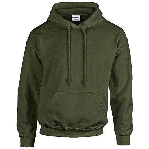 Gildan Heavy Blend Erwachsenen Kapuzen-Sweatshirt 18500 L, Military Green