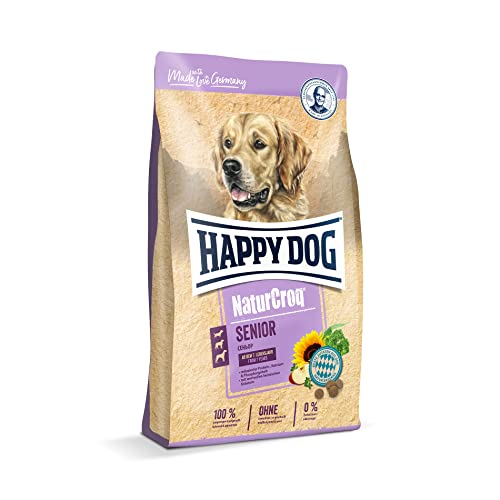 Happy Dog 60532 – NaturCroq Senior – Alleinfutter mit heimischen Kräutern für Hunde-Senioren ab 10 Jahren – 15 kg Inhalt
