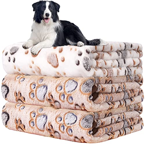 Hundedecke Sofa, Waschbar Decke Für Sofa, Hundedecke Flauschig, Fleecedecke Hunde, 3 Pack Weiche Warme Haustier Decken, Mit niedlichem Knochen-Druck,Für eine Vielzahl von Haustieren,110 * 80CM
