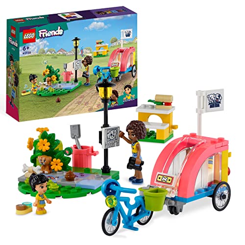 LEGO 41738 Friends Hunde-Rettungsfahrrad, Tierrettung-Spielzeug mit Welpen-Tierfiguren und Mini-Puppen aus 2023 für Kinder ab 6 Jahren, Tier- und Welpen-Pflege