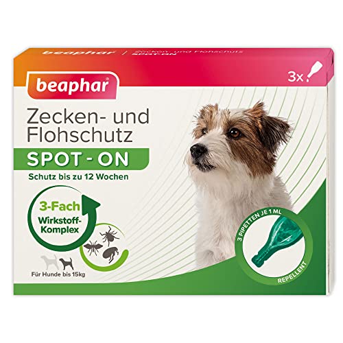 beaphar Zecken- und Flohschutz SPOT ON für Hunde bis 15 kg
