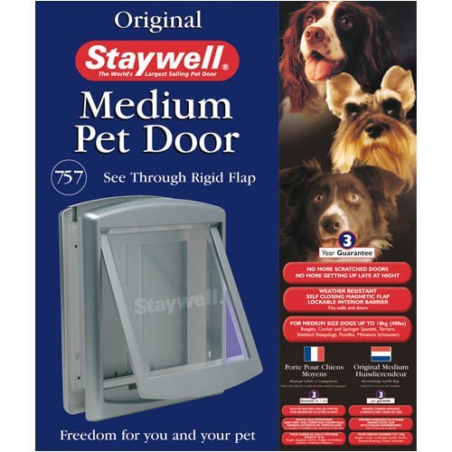 Staywell 755 M Haustier-Tür für Katzen und Hunde, abschließbar, grau