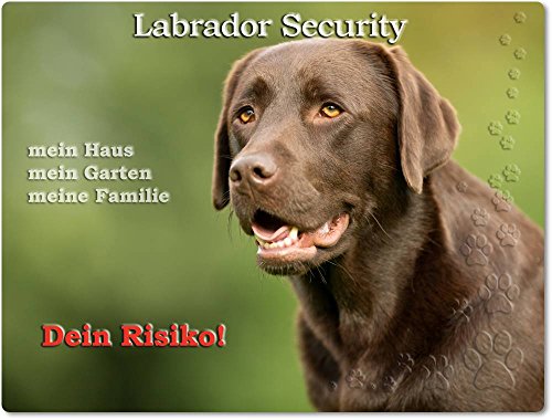 Warnschild - Schild 20x30cm - Motiv: Labrador Security (02)