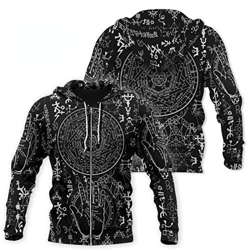 Jane Aigle Zip Hoodie Erwachsene Okkulter Satan 3D Gedruckter Hoodie Unisex Casual Plus Size Jacke Trainingsanzug