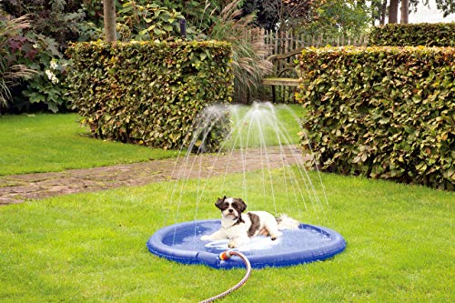 Karlie 522123 Splashy Hunde Sprinkler Matte Durchmesser: 100 cm, S, blau, 390 g