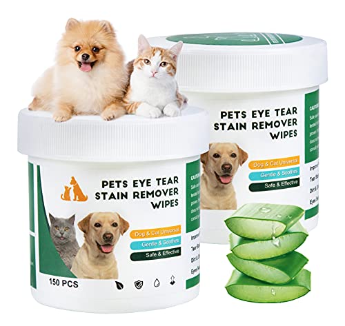 Hywean Neds 300 Stück Augen-reinigungspads für Hunde und Katzen, Augenpflege für Hunde, Kann Schmutz Verhindern, Sanfte Augenreinigung