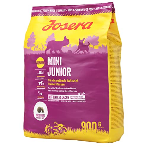JOSERA MiniJunior (5 x 900 g) | Welpenfutter für kleine Rassen | für eine optimale Entwicklung | Super Premium Trockenfutter für wachsende Hunde | 5er Pack